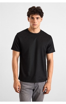 Süvari Siyah Regular Bisiklet Yaka Tişört Ts1014000469-s09 Süvari Siyah Regular Bisiklet Yaka Tişört Ts1014000469-s09
