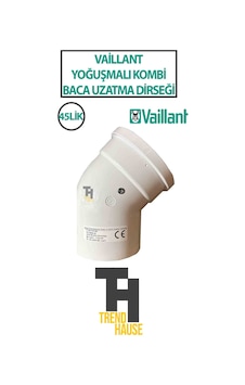 Vaillant Yoğuşmalı Kombi Baca Uzatma Dirseği 45'lik -- Vaillant Yoğuşmalı Kombi Baca Uzatma Dirseği 45'lik --