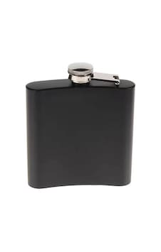 Siyah 6 Oz Çelik Cep Matarası Evimdeyokyok Siyah 6 Oz Çelik Cep Matarası Evimdeyokyok