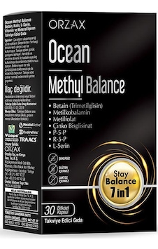 Ocean Methyl Balance B Vitamini Ve Mineraller İçeren Takviye Edici Gıda 30 Kapsül Ocean Methyl Balance B Vitamini Ve Mineraller İçeren Takviye Edici Gıda 30 Kapsül