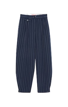 Quzu Pile Detaylı Pantolon Lacivert Lacivert