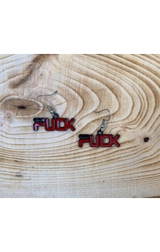 F*ck Yazılı Küpe Renkli Metal Küpe PYTKKUPE118 Çok Renkli F*ck Yazılı Küpe Renkli Metal Küpe PYTKKUPE118 Çok Renkli