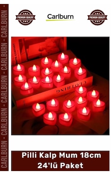 Özel Üretim Dekoratif Romantik Led Işıklı Kırmızı Sevgililer Günü Pilli Kalp Mum 18cm 24'lü Paket Özel Üretim Dekoratif Romantik Led Işıklı Kırmızı Sevgililer Günü Pilli Kalp Mum 18cm 24'lü Paket