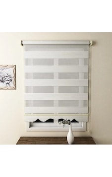 Kidmex Ekru Plisei Ithal Kumaş Zebra Stor Perde Etek Dilimli Kidmex Ekru Plisei Ithal Kumaş Zebra Stor Perde Etek Dilimli