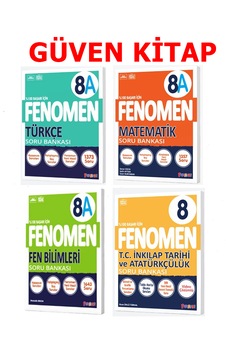 Fenomen Yayınları 8.sınıf A Türkçe Matematiik Fen Ve İnkılap Set