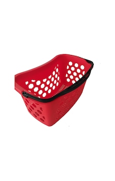 Fasulye Tipi Plastik Alışveriş Sepeti - Market El Sepeti Kırmızı Fasulye Tipi Plastik Alışveriş Sepeti - Market El Sepeti Kırmızı