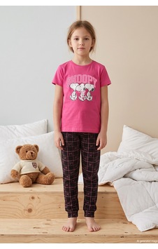 Remsa Kız Çocuk Kısa Kol Baskılı Penye Pijama Takımı 3063 Fuşya01 Fuşya Remsa Kız Çocuk Kısa Kol Baskılı Penye Pijama Takımı 3063 Fuşya01 Fuşya