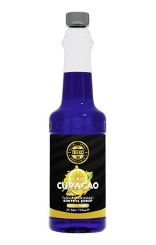 Blue Curacao Aromalı Şurup 750 Ml Kokteyl Kahve Pasta Ve Tatlı Için Doğal Aroma Gerçek Pancar Şekeri Çok Renkli