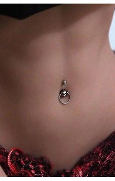 Shopiolog 316l Cerrahi 14 G Kasisli Halkalı Piercing Gümüş