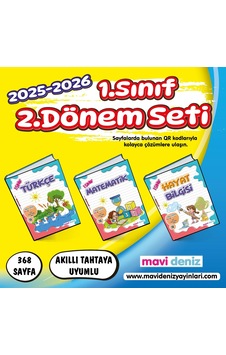 Mavi Deniz 2026 1. Sınıf 2. Dönem Türkçe + Matematik + Hayat Bilgisi 3 Kitap Seti Güncel Müfredat Mavi Deniz 2026 1. Sınıf 2. Dönem Türkçe + Matematik + Hayat Bilgisi 3 Kitap Seti Güncel Müfredat