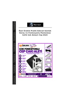 Özel Üretim Pratik Edevat Günlük Gereç 11 Fonksiyonlu Paslanmaz Çelik Çok Amaçlı Cep Aleti Özel Üretim Pratik Edevat Günlük Gereç 11 Fonksiyonlu Paslanmaz Çelik Çok Amaçlı Cep Aleti