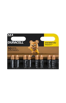 Duracell Alkalin Aa Kalem Pil, 1,5 V Lr6/mn1500, 8'li Paket 2'li Mıchu Duracell Alkalin Aa Kalem Pil, 1,5 V Lr6/mn1500, 8'li Paket 2'li Mıchu