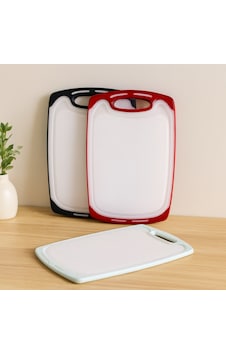 Kesim Panosu 31x20 Cm - Plastik, Kaymaz Silikon Kenarlı, 10 Mm Renkli