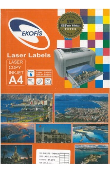 Ekofis Lazer Etiket 105x56,5 10 Lu 1000 Li 1 Ekofis Lazer Etiket 105x56,5 10 Lu 1000 Li 1