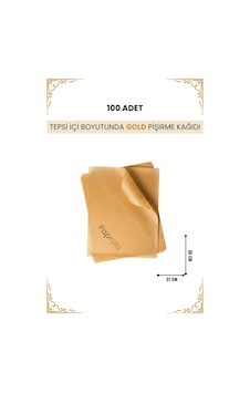 Ağartılmamış Fırın Pişirme Kağıdı 100 Adet Tepsi İçi Boyutunda 37x30 L Boy Gold Kalite Ağartılmamış Fırın Pişirme Kağıdı 100 Adet Tepsi İçi Boyutunda 37x30 L Boy Gold Kalite