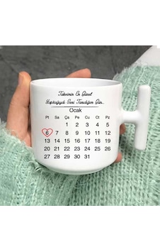Kişiye Özel Tarihli Latte Fincanı Kişiye Özel Tarihli Latte Fincanı
