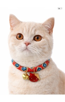 Chichibeads Kırmızı El Emeği Kedi Tasması