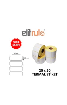 Elitrulo Barkod Etiketi 20x50 Termal - 1000 Adet Elitrulo Barkod Etiketi 20x50 Termal - 1000 Adet