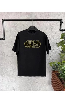 Mzpkartan Star Wars Baskılı Çocuk T-shirt - Siyah