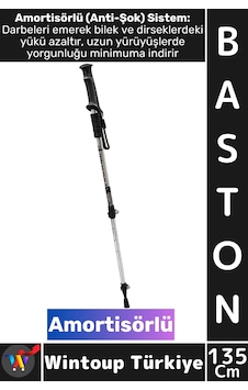 Baston Ergonomik Konforlu Outdoor Baston Amortisörlü Ayarlanabilir Trekking Yürüyüş Destek Batonu Çok Renkli