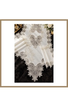 Kahveci.store 5 Parça Dantelli Salon Takımı Keten Runner Sehpa Örtüsü Vitrin Ve Konsol Seti 22 Kahveci.store 5 Parça Dantelli Salon Takımı Keten Runner Sehpa Örtüsü Vitrin Ve Konsol Seti 22