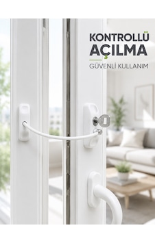 Beyaz Kablolu Pencere Kilidi Anahtarlı Güvenlik Sistemi Çocuk Koruma Aparatı Diğer Beyaz Kablolu Pencere Kilidi Anahtarlı Güvenlik Sistemi Çocuk Koruma Aparatı Diğer