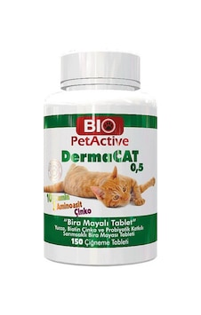 Bio Petactive Dermacat Kediler için Sarımsaklı Maya Tableti 150'li Bio Petactive Dermacat Kediler için Sarımsaklı Maya Tableti 150'li