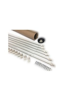Aboowe Briz Çubuğu 40 - 60 CM 6'lı Paket Alüminyum Kapı Pencere Perde