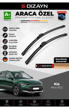 S-dizayn Kia Niro Sg2 Ön Cam Silecek Seti 2022 Üzeri Premium Araca Özel 65-40 Cm A+ Kalite Aocs-1750