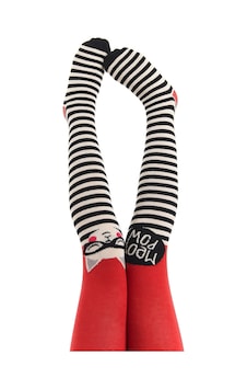 Denokids Mshb&g Meow Pow Kız Çocuk Külotlu Çorap