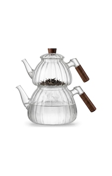 Deconox Akasya Cam Çaydanlık Takımı 1500 Ml + 600 Ml - Ahşap Kulplu, Çizgili Tasarım Isıya Dayanıklı Borosilikat Şeffaf Çaydanlık 1.5 L Deconox Akasya Cam Çaydanlık Takımı 1500 Ml + 600 Ml - Ahşap Kulplu, Çizgili Tasarım Isıya Dayanıklı Borosilikat Şeffaf Çaydanlık 1.5 L