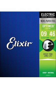 Elixir 19027 Optiweb Custom Light Elektro Gitar Teli 9-46 Elixir 19027 Optiweb Custom Light Elektro Gitar Teli 9-46