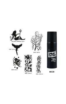 Aşk Ve Tutku Sembolleri Spray Tattoo Geçici Dövme Yapma Seti Dark Siyah Aşk Ve Tutku Sembolleri Spray Tattoo Geçici Dövme Yapma Seti Dark Siyah