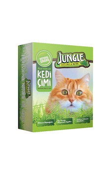 Jungle Kedi Çimi Kutulu (Fileli)