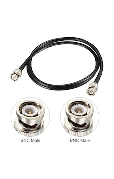 Rg58 Cu 50 Ohm Koaksiyel Kablo Bnc Erkek - Bnc Erkek Konnektörler Tak Kullan 1 Metre