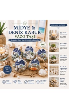 İbico İ12-245 Fileli Renkli Mix Midye Ve Deniz Kabuğu Vazo Taşı- 15'li Paket Diğer İbico İ12-245 Fileli Renkli Mix Midye Ve Deniz Kabuğu Vazo Taşı- 15'li Paket Diğer
