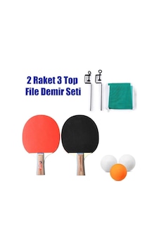 Masa Tenisi Raketi Seti File Demir 2 Raket 3 Top Seti Masa Tenisi Raketi Seti File Demir 2 Raket 3 Top Seti