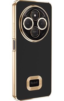 Xiaomi Redmi 14c 4g Kılıf Kamera Korumalı Logo Gösteren Zore Omega Kapak Gold