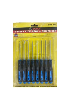 8 Li Kanca, Uç Ve Tornavida Seti Pick & Hook & Driver Set Smt-220