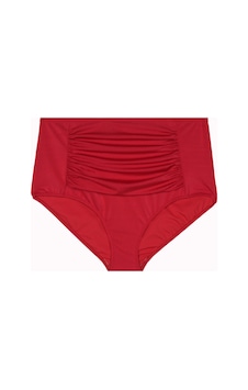 Büyük Beden Drape Detaylı Toparlayıcı Yüksek Bel Kadın Bikini Alt Kırmızı Büyük Beden Drape Detaylı Toparlayıcı Yüksek Bel Kadın Bikini Alt Kırmızı