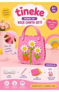 Tineke Kendin Yap Keçe Çanta Seti Papatya Desenli Dikiş Öğrenme Hobi Ve El Sanatları Oyuncağı 6+ Y Tineke Kendin Yap Keçe Çanta Seti Papatya Desenli Dikiş Öğrenme Hobi Ve El Sanatları Oyuncağı 6+ Y