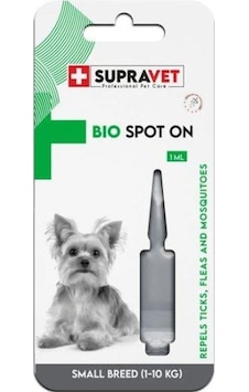 Supravet Küçük Irk Köpek Deri Ve Tüy Bakım Dış Parazit Bitkisel Damla Small Breed 1 Ml