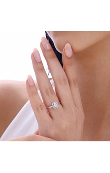 Nochediamond 0,20 Karat Baget Pırlanta Yüzük-827 Beyaz Nochediamond 0,20 Karat Baget Pırlanta Yüzük-827 Beyaz