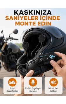 Bt22 Kask İçi Bluetooth Kulaklık Hızlı Eşleşme Ve Gürültü Önleyici Mikrofon Yeni Nesil 69594545 Bt22 Kask İçi Bluetooth Kulaklık Hızlı Eşleşme Ve Gürültü Önleyici Mikrofon Yeni Nesil 69594545