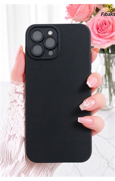 Fibaks iPhone 16 Pro Max Uyumlu Kılıf Kadife Lansman Soft Yumuşak Liquid Silikon Kamera Korumalı Kapak Siyah Fibaks iPhone 16 Pro Max Uyumlu Kılıf Kadife Lansman Soft Yumuşak Liquid Silikon Kamera Korumalı Kapak Siyah