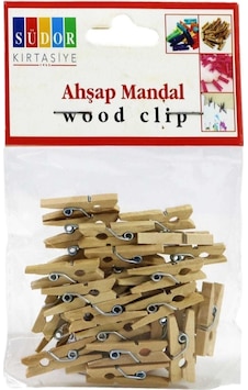 Küçük Ahşap Mandal 24 Lü Paket 2.5 Cm