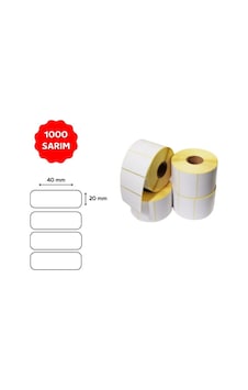 Elitrulo Barkod Etiketi 20x40  CM Termal - 1000 Adet