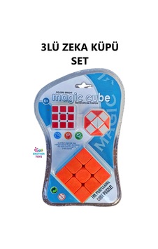 Neon Renkler Fosforlu Zeka Küpü Sabır Küpü 3lü Set 3x3x3 Neon Renkler Fosforlu Zeka Küpü Sabır Küpü 3lü Set 3x3x3