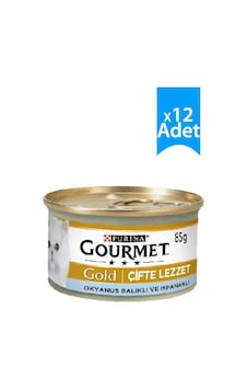 Purina Gourmet Gold Çifte Lezzet Balık ve Ispanaklı Yetişkin Kedi Konservesi 12 x 85 G Purina Gourmet Gold Çifte Lezzet Balık ve Ispanaklı Yetişkin Kedi Konservesi 12 x 85 G