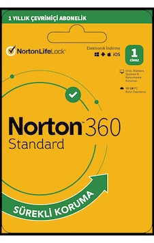 Norton 360 Standart 1 Cihaz / 1 Yıl Dijital Lisans + 10 Gb Bulut